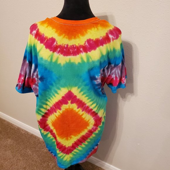 Hanes Boho Bohemia Tie Dye T-shirt 100% cotton Size XL. - Picture 2 of 11